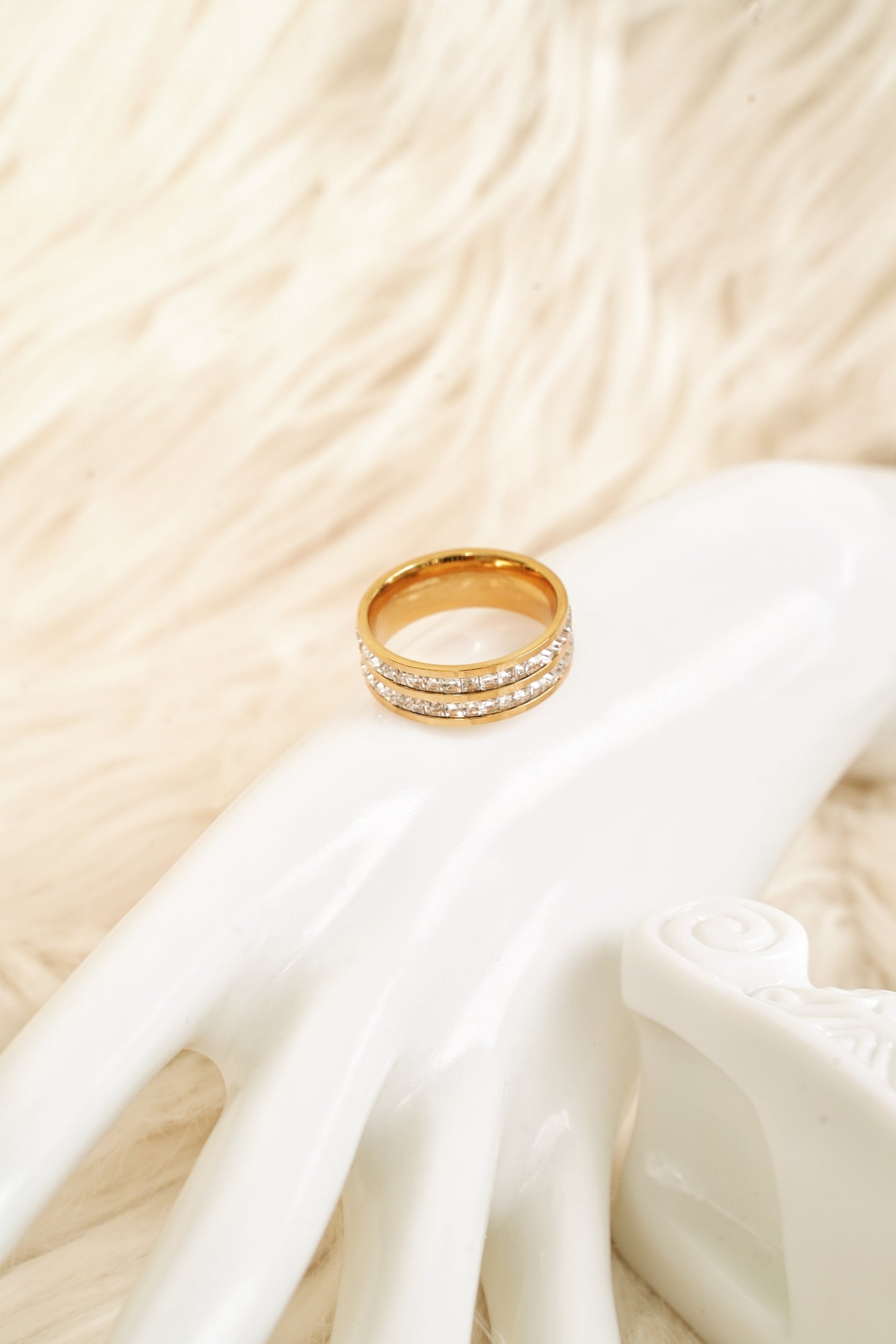 Eterna Double Row Zirconia Ring