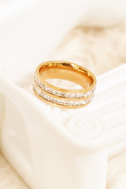 Eterna Double Row Zirconia Ring