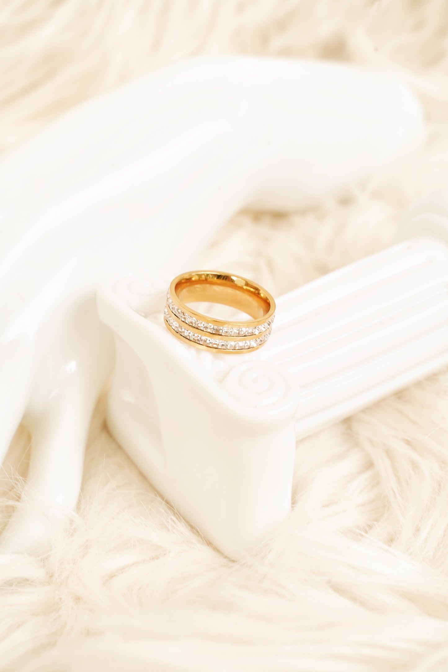 Eterna Double Row Zirconia Ring