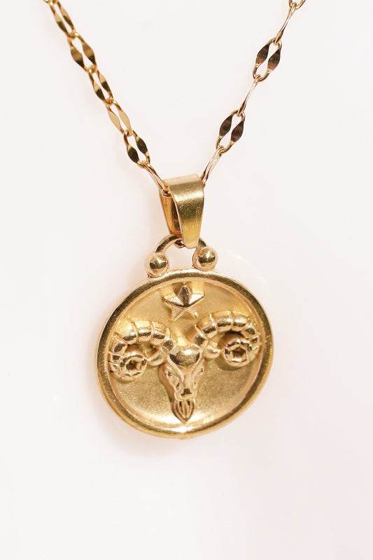 Aries Gold Vermeil Charm Necklace