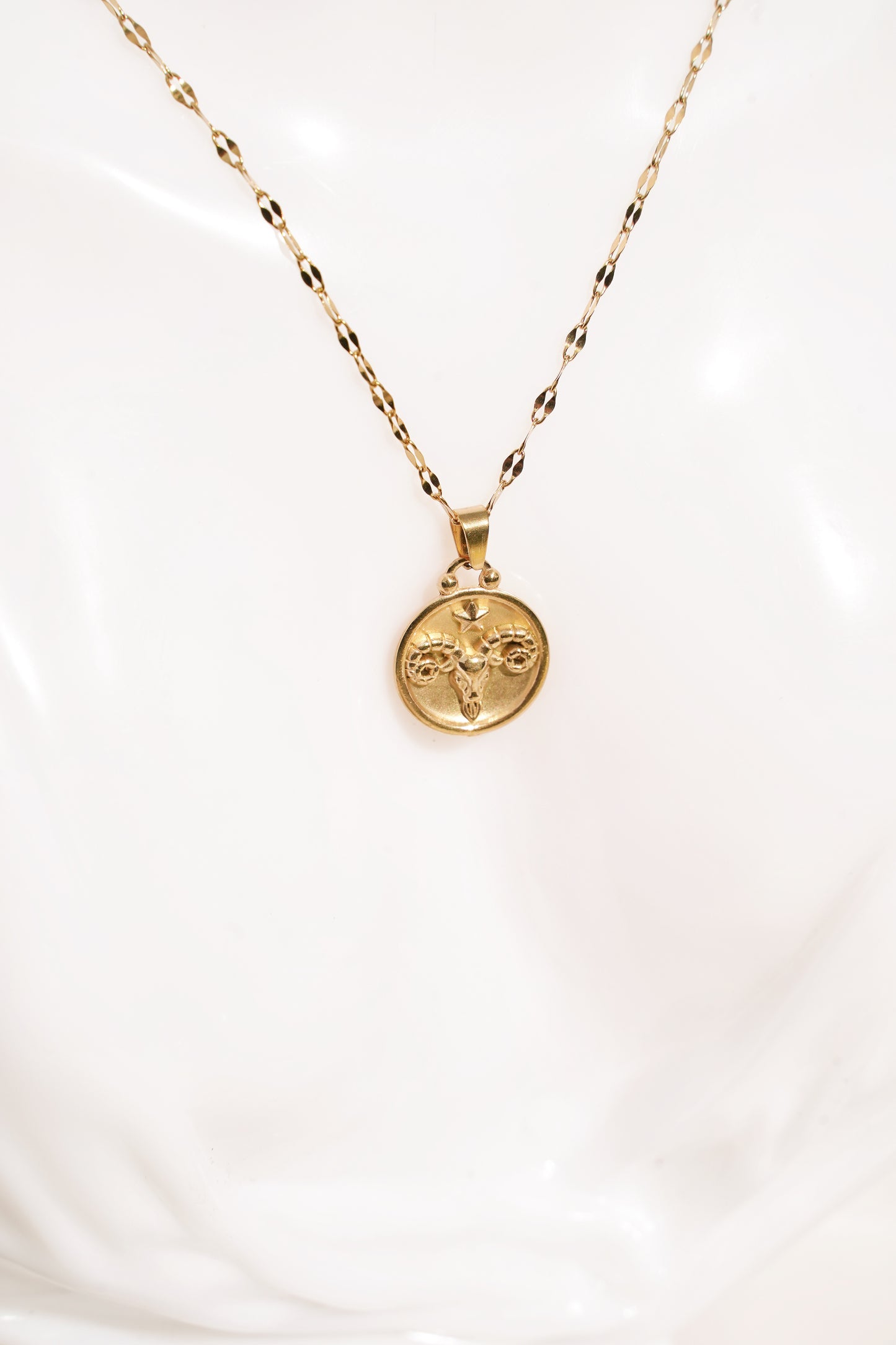 Aries Gold Vermeil Charm Necklace
