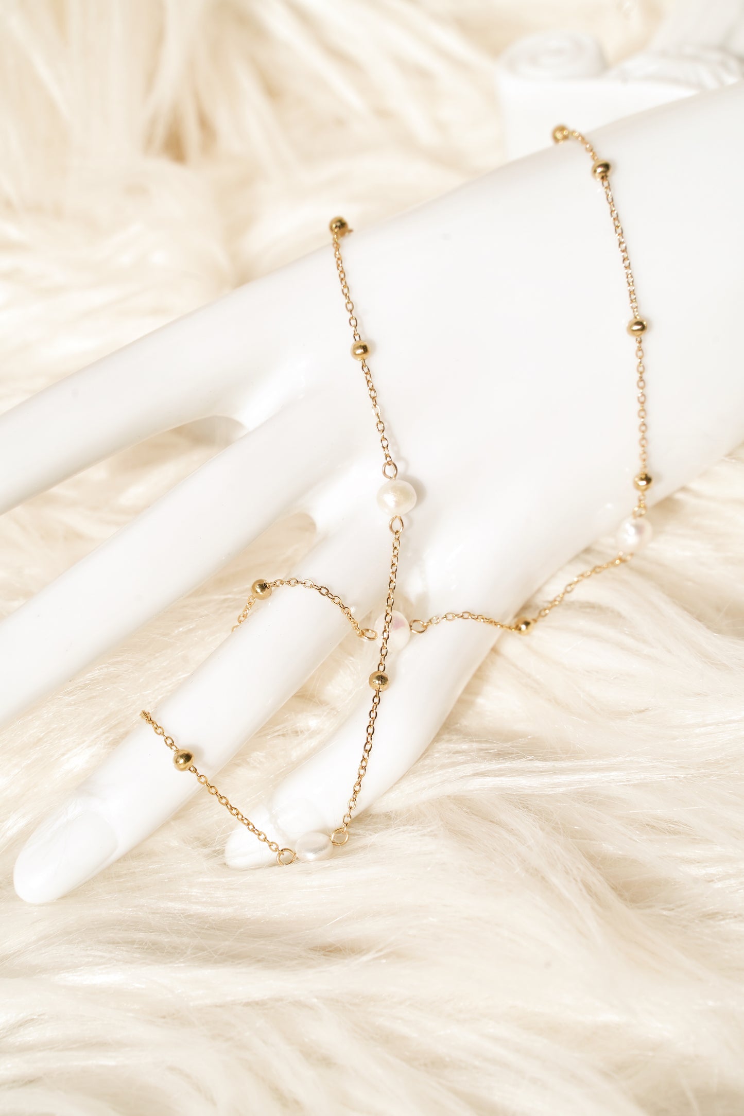 Gemma Pearl Link Necklace