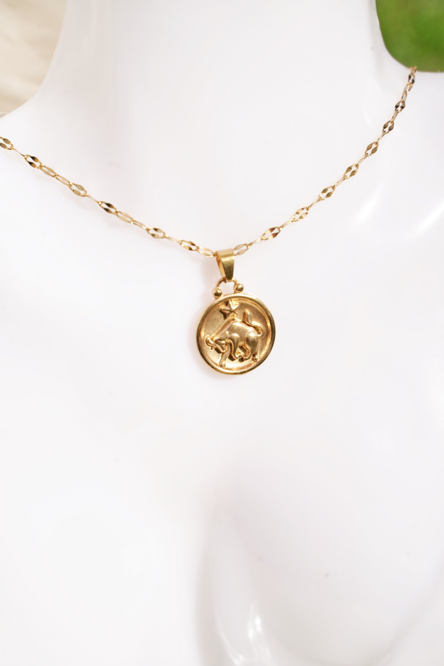 Taurus Gold Vermeil Charm Necklace