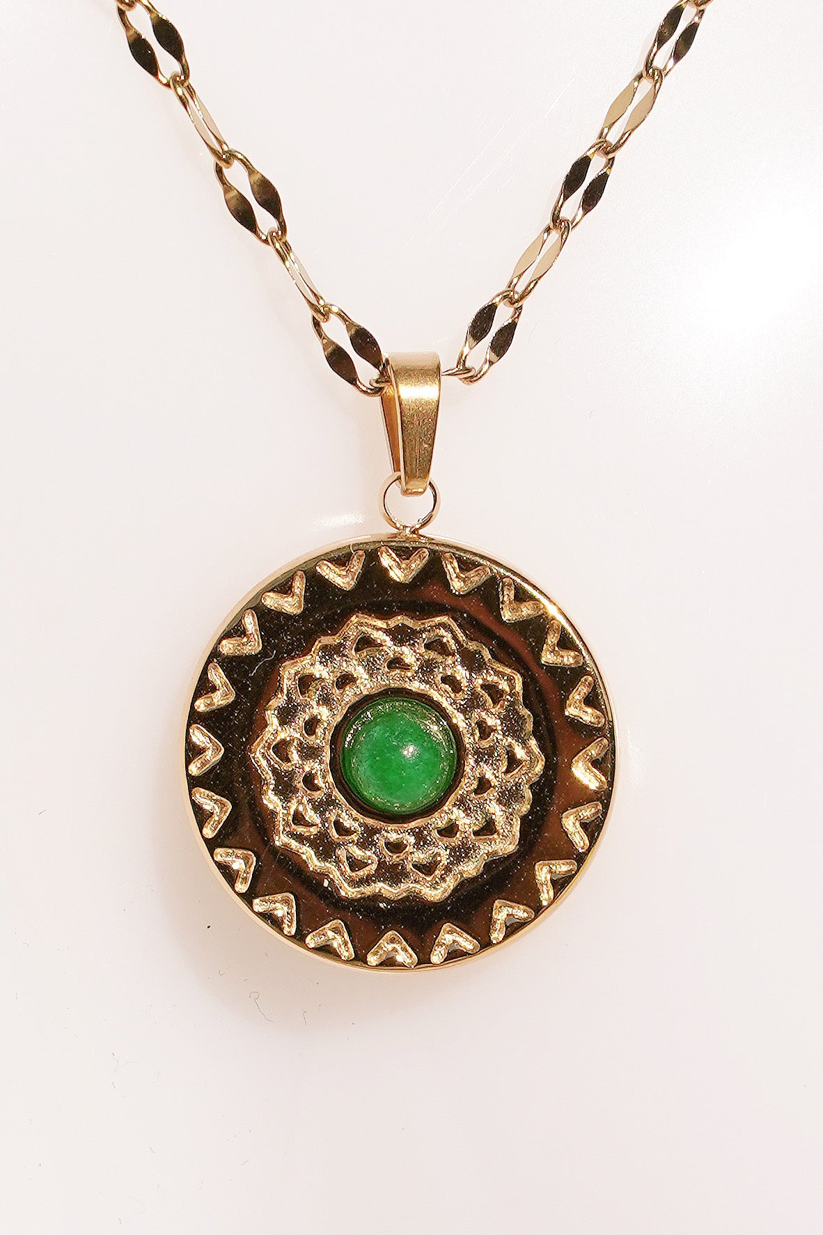 Sardonyx Gold Vermeil Charm Necklace