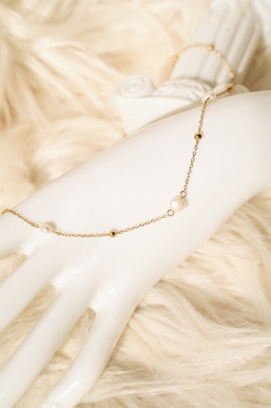 Gemma Pearl Link Necklace