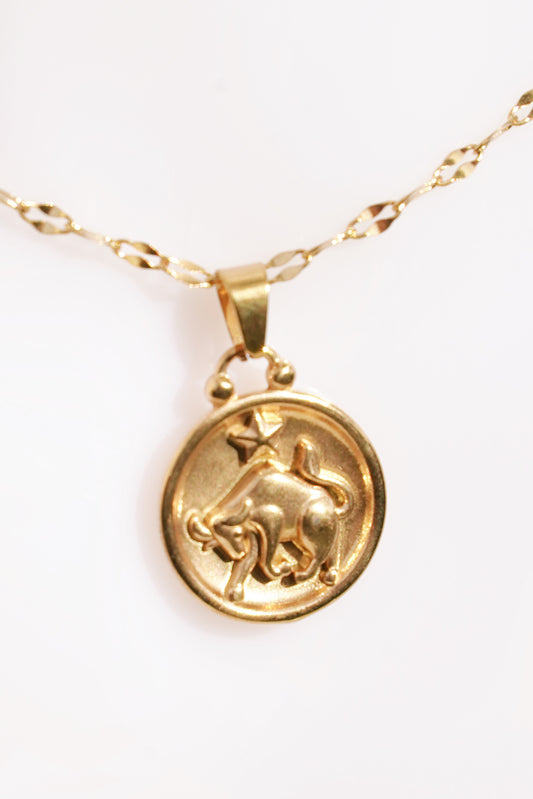 Taurus Gold Vermeil Charm Necklace