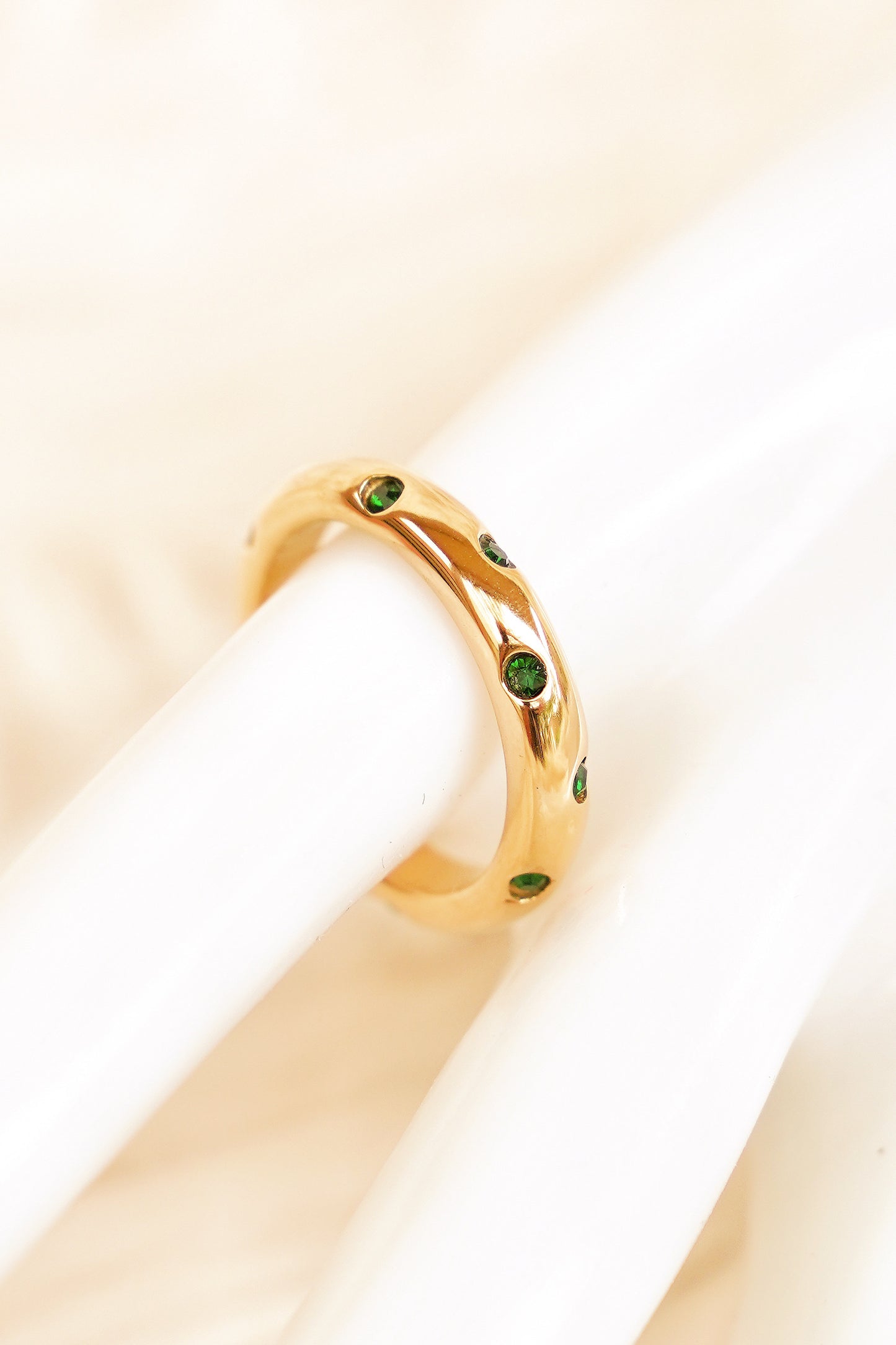 Viridis 18K Gold Vermeil Polka Dot Ring