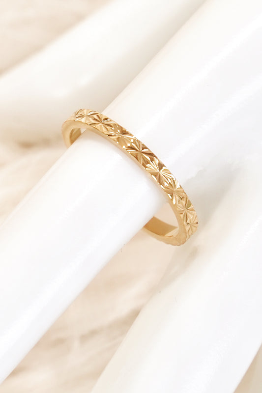Vintage Geometric Flower Ring