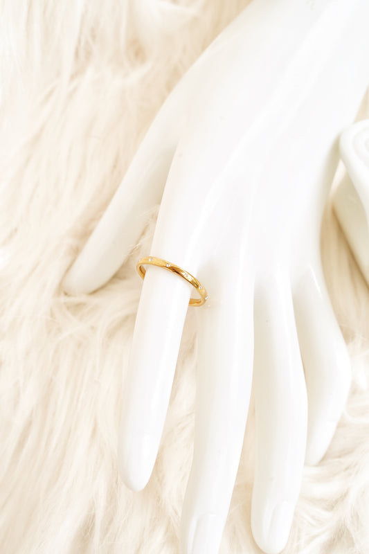 Fine Gold Vermeil Zirconia Space Ring
