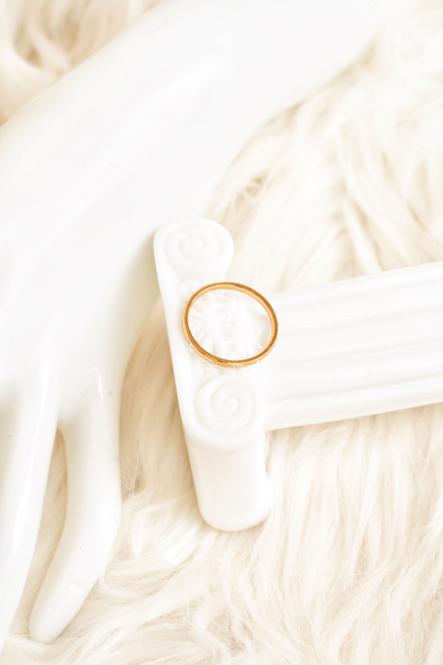 Fine Gold Vermeil Zirconia Space Ring