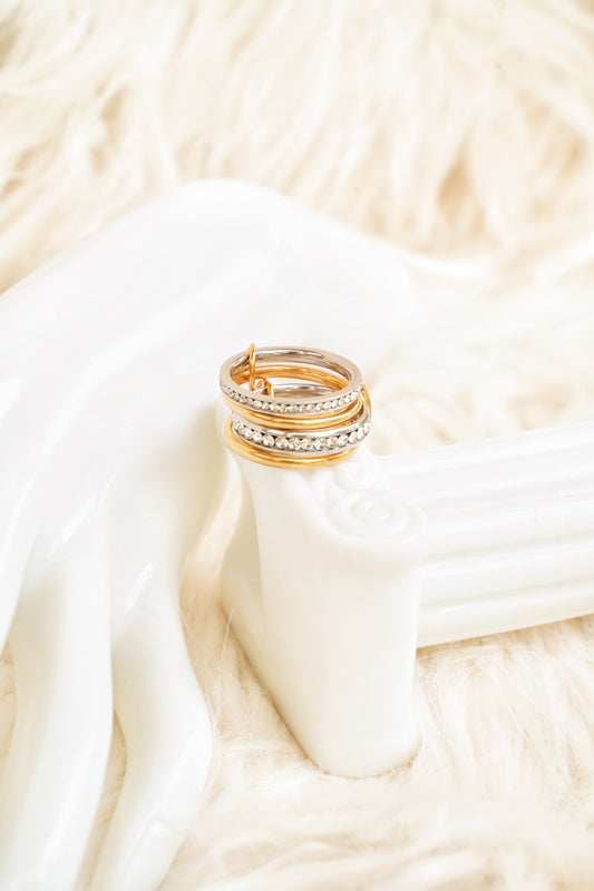 4 Piece Infinity Gold and Silver Stackable Ring