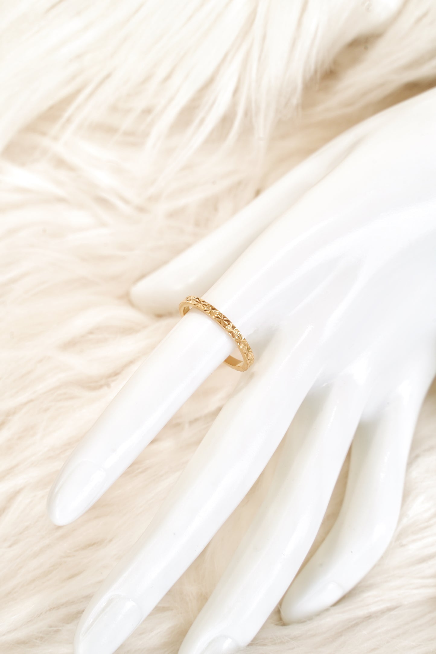 Vintage Geometric Flower Ring