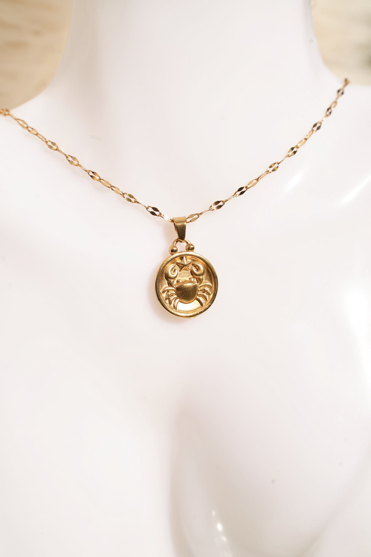 Cancer Gold Vermeil Charm Necklace