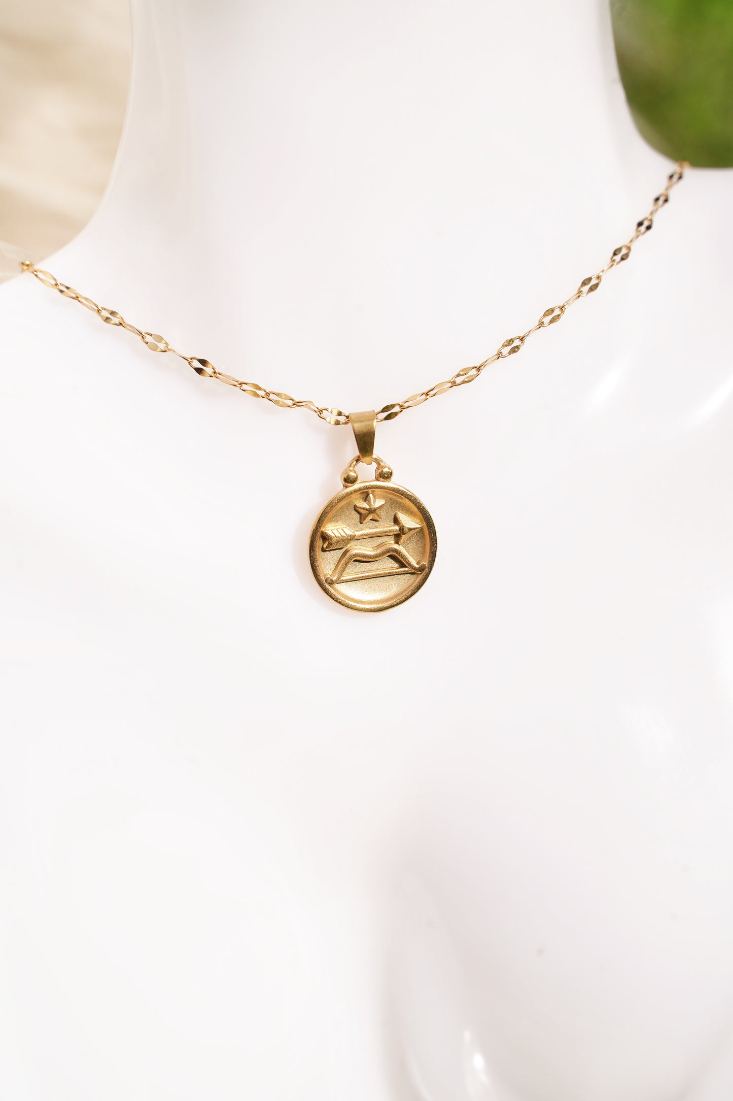 Sagittarius Gold Vermeil Charm Necklace