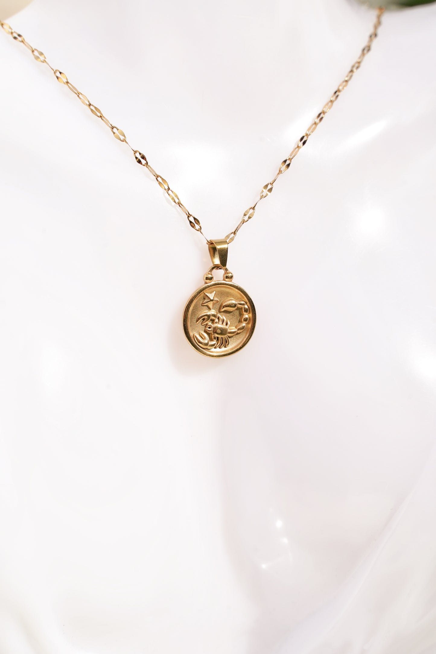 Scorpio Gold Vermeil Charm Necklace