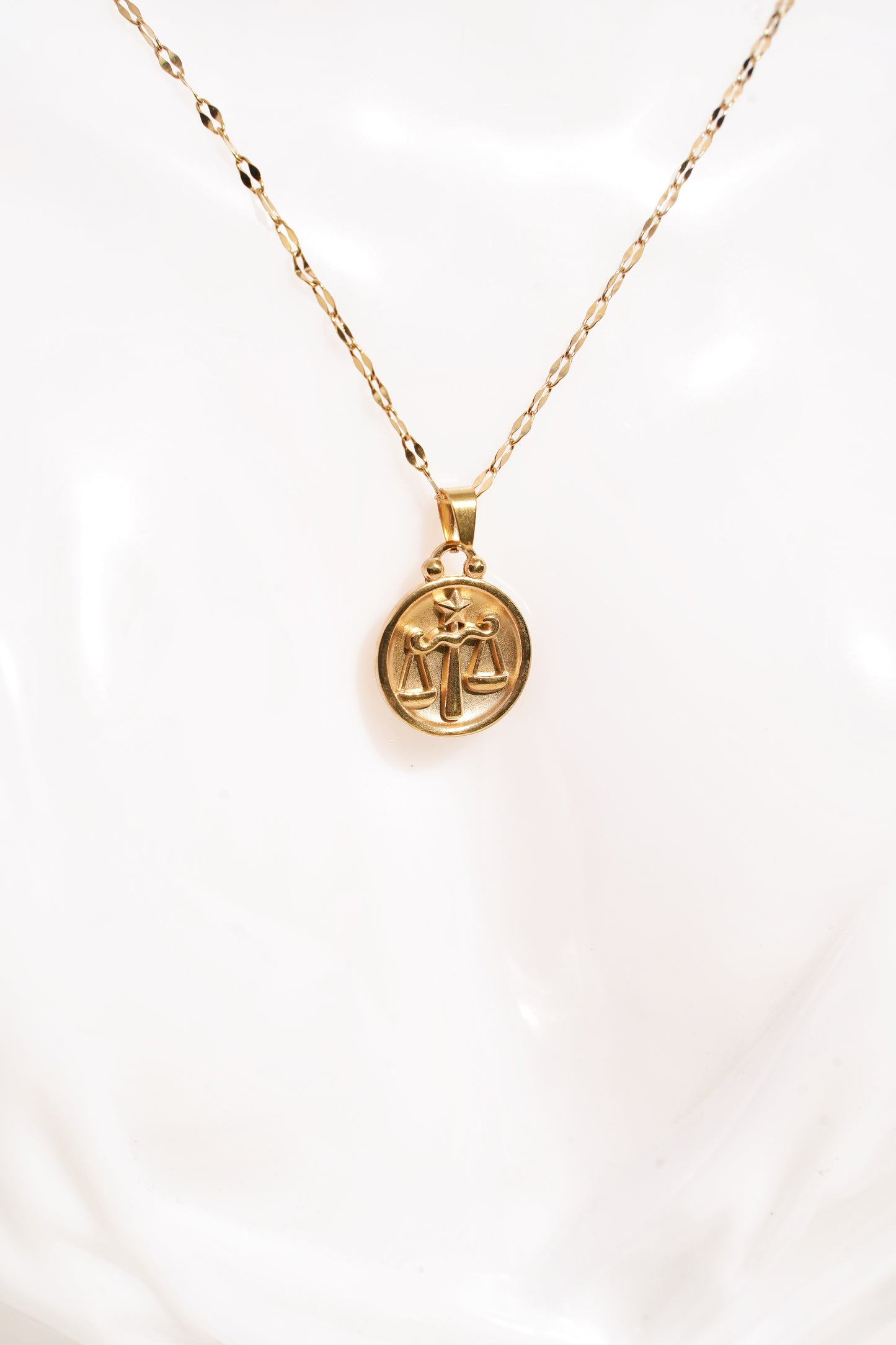 Libra Gold Vermeil Charm Necklace
