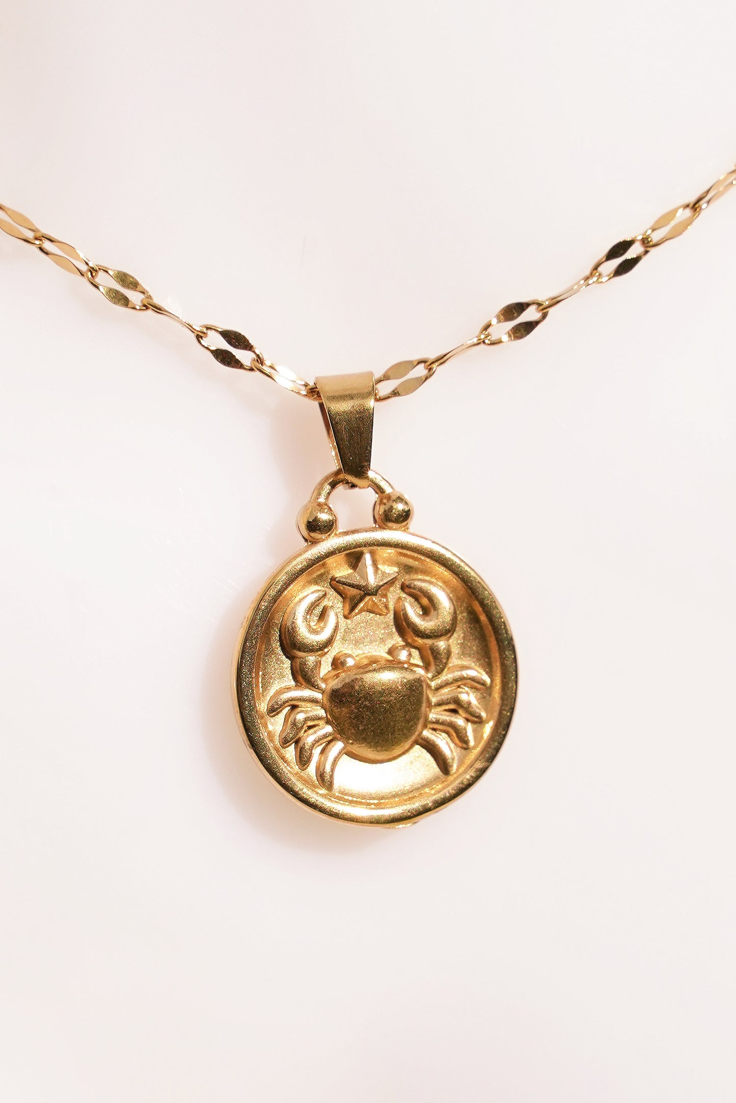 Cancer Gold Vermeil Charm Necklace