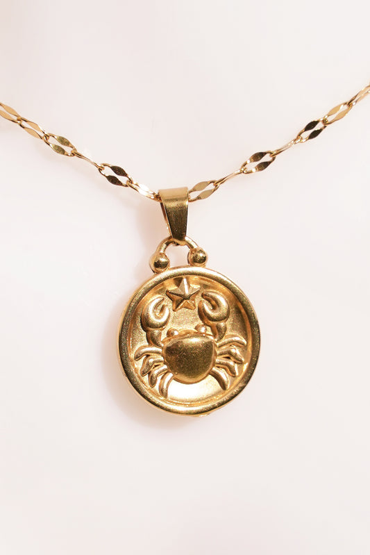 Cancer Gold Vermeil Charm Necklace
