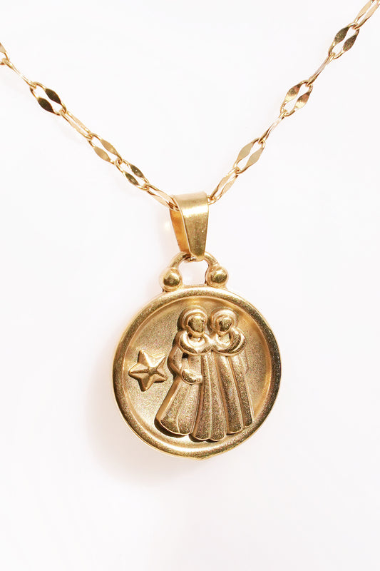 Gemini Gold Vermeil Charm Necklace