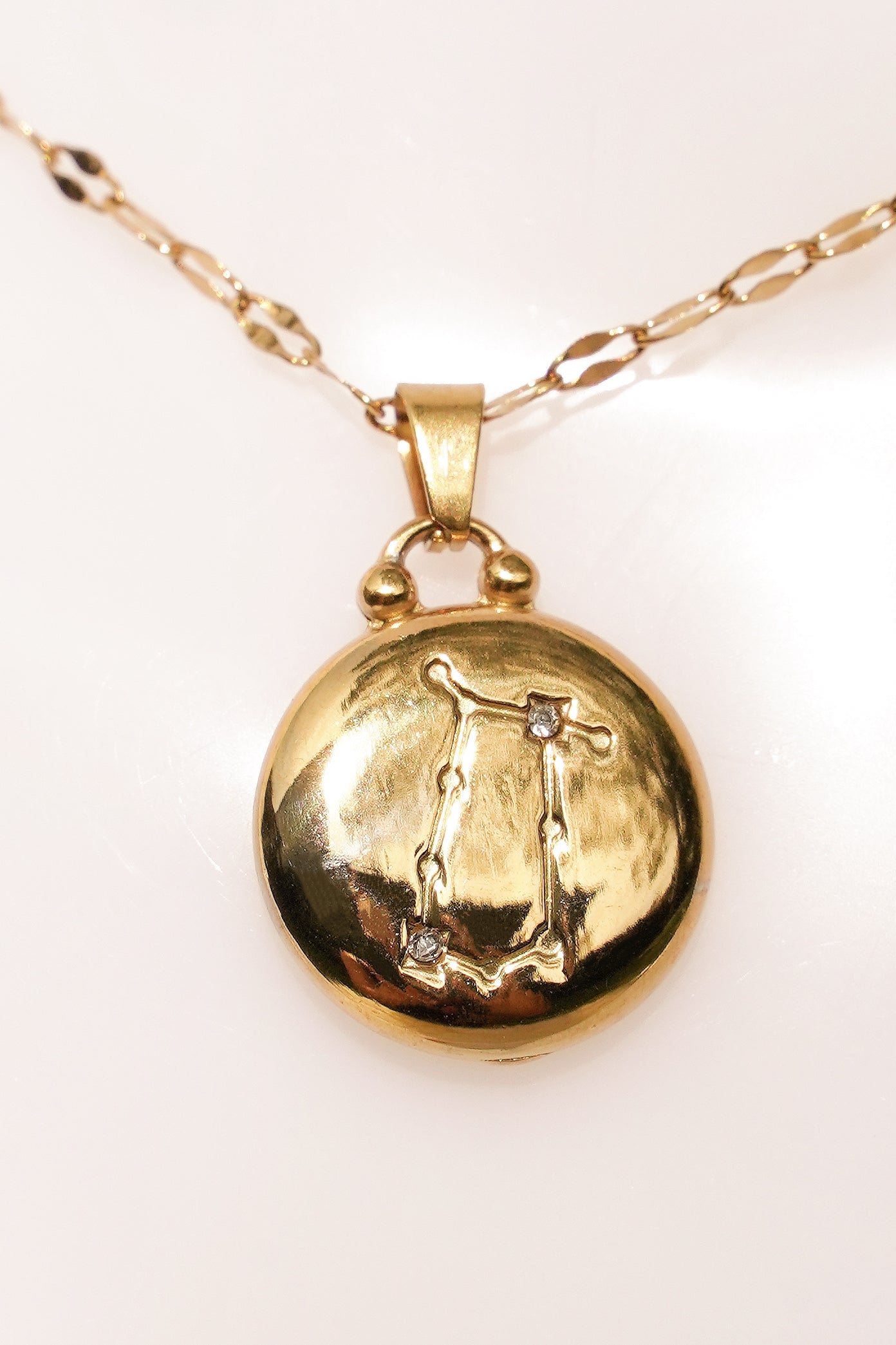 Gemini Gold Vermeil Charm Necklace