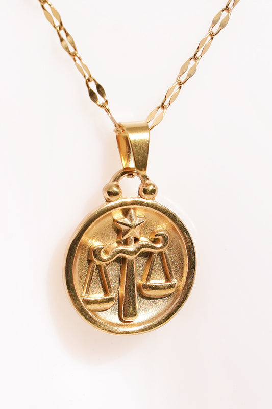 Libra Gold Vermeil Charm Necklace