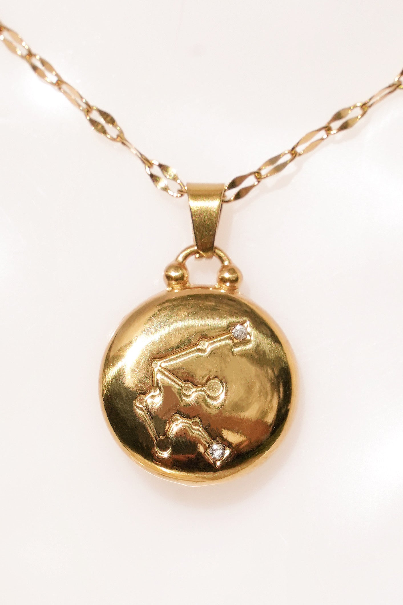 Aquarius Gold Vermeil Charm Necklace