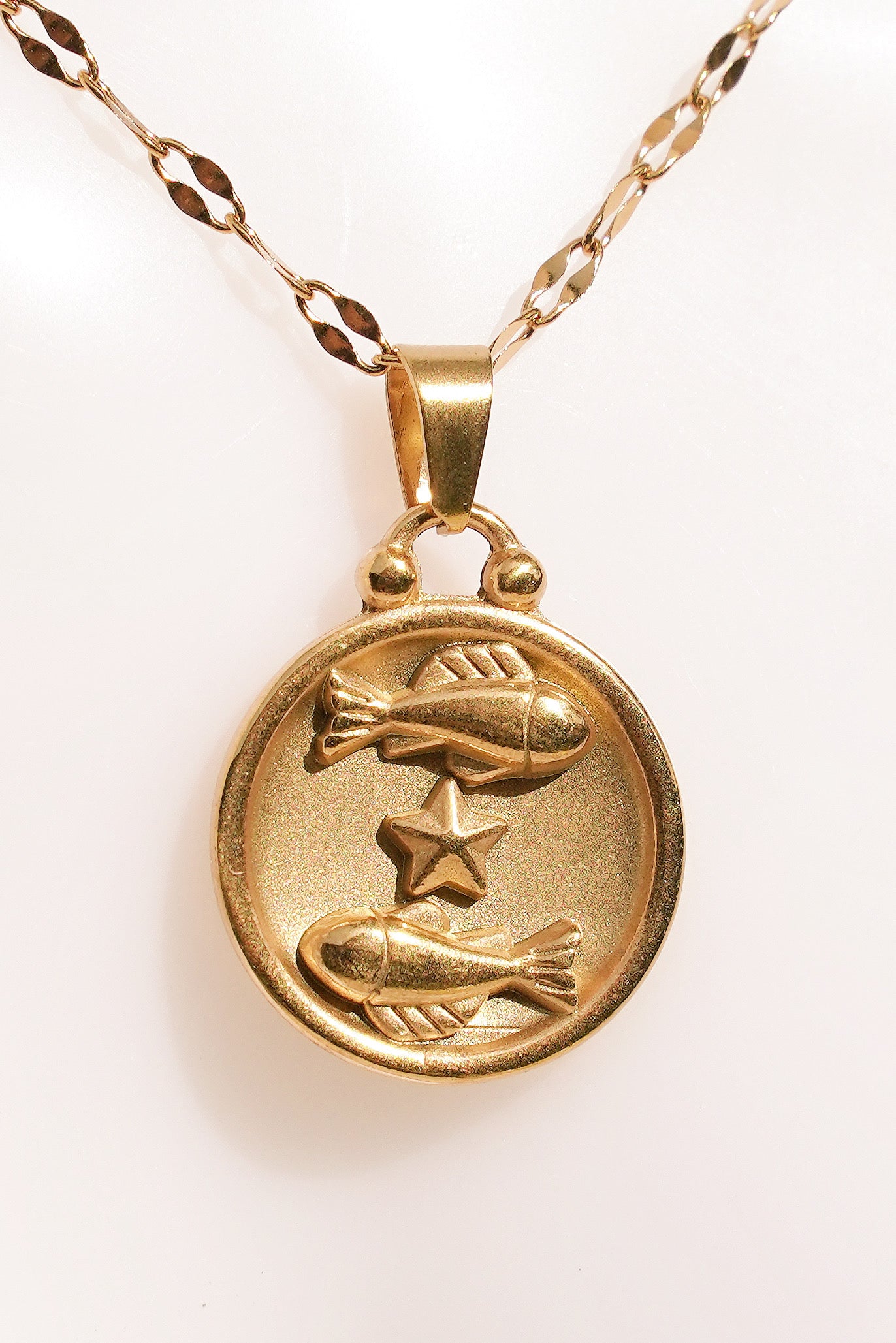 Pisces Gold Vermeil Charm Necklace